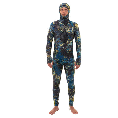 Riffe Long Sleeve Hooded Rash Guard w/ Beavertail - Aurum-Tek - TOP ONLY