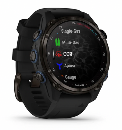 Garmin Descent Mk3i – 43 mm Carbon Gray DLC Titanium with Black Silicone Band