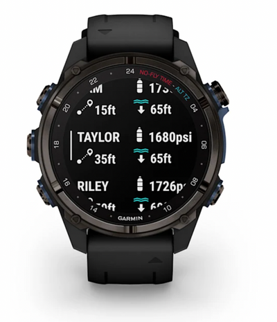 Garmin Descent Mk3i – 43 mm Carbon Gray DLC Titanium with Black Silicone Band