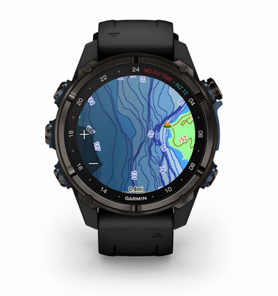 Garmin Descent Mk3i – 43 mm Carbon Gray DLC Titanium with Black Silicone Band