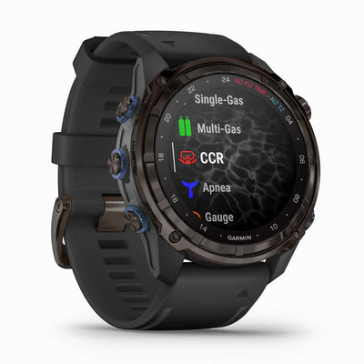 Garmin Descent Mk3i – 51 mm Carbon Gray DLC Titanium with Black Silicone Band
