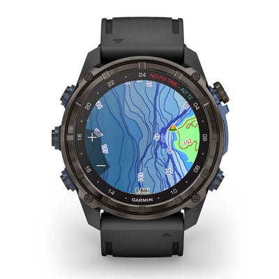 Garmin Descent Mk3i – 51 mm Carbon Gray DLC Titanium with Black Silicone Band