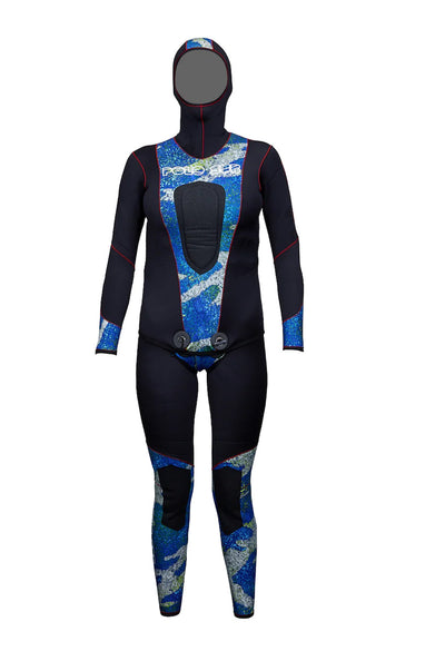 PoloSub Lined Open Cell Blue Camo Mens Wetsuit 3.5mm