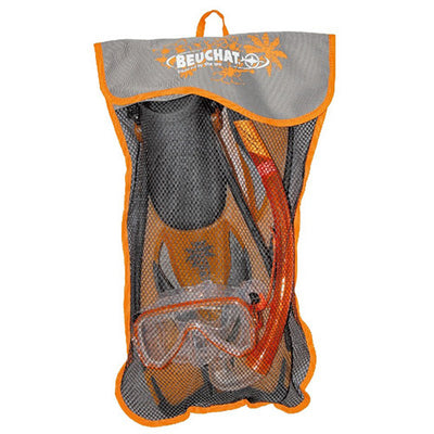 BEUCHAT OCEO Junior Set - Mask, Purge Snorkel, and Fins for Kids